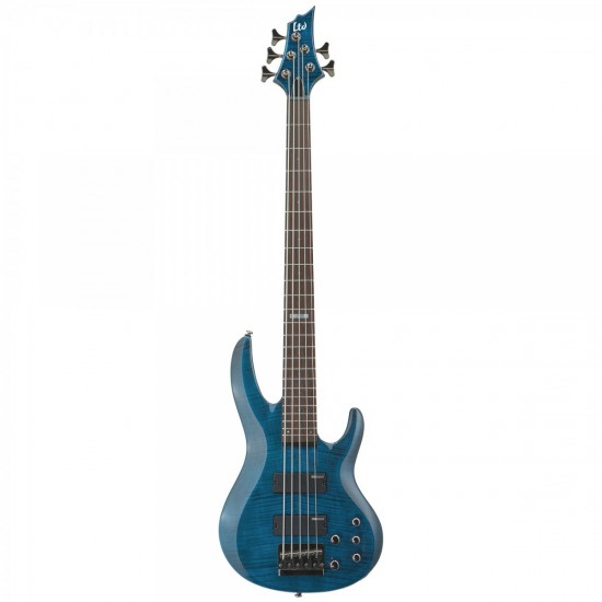 ESP LTD B-155 DX See Thru Blue Bas Gitar