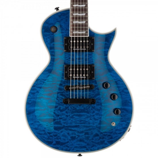 ESP LTD EC-1000 PIEZO See Thru Blue Elektro Gitar