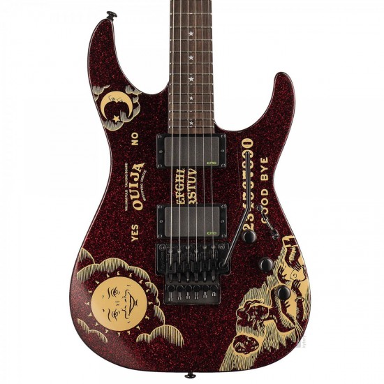 ESP LTD KH-OUIJA Kirk Hammett Limited Edition Red Sparkle Elektro Gitar ESP LTD KH-OUIJA Kirk Hammett Limited Edition Red Sparkle Elektro Gitar
