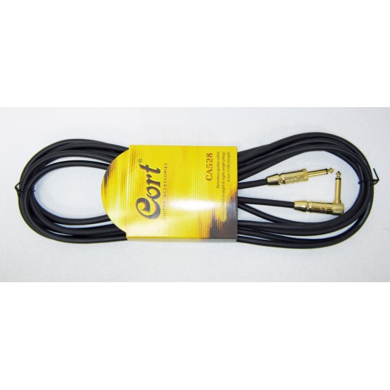 GİTAR KABLO GÜRÜLTÜSÜZ 5M (NOISLESS), SİYAH, GOLD 